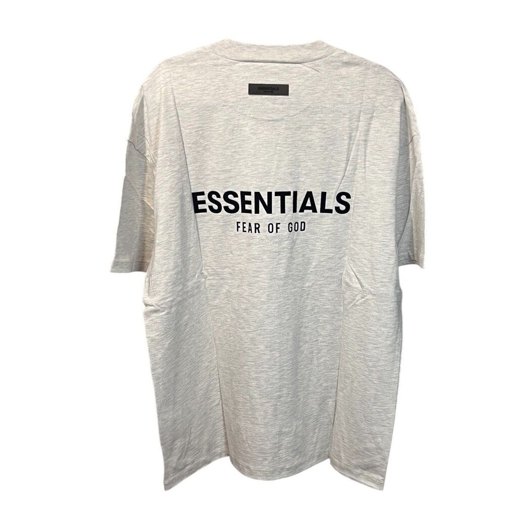 FEAR OF GOD Essentials Tee XL Light Oatmeal T-Shirts Authentic Cotton NEW